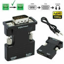 1*HDMI Female to VGA Male Converter w/ Audio Adapter Support 1080P Signal Output