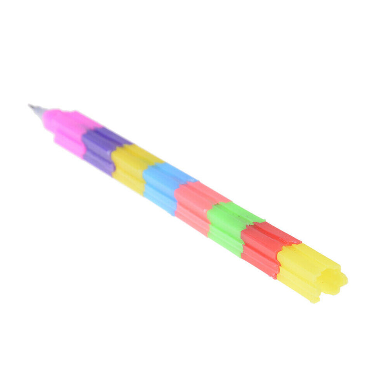 4 pcs/bag Creative rainbow multi-function building block pen pencil 8 knots  Gw