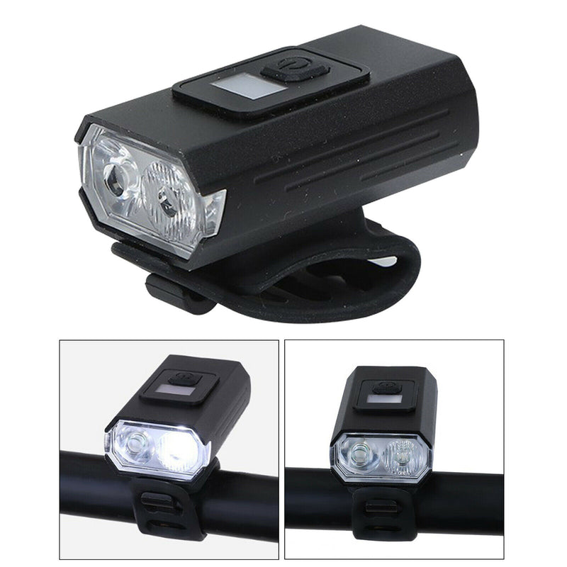 USB Rechargeable Bike Light Bicycle Front Headlight Cycling Beam Flashlight