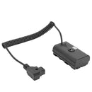 Dummy Battery to D Tap Spring Coiled Power Cable for Sony NP F550 Monitor Bank