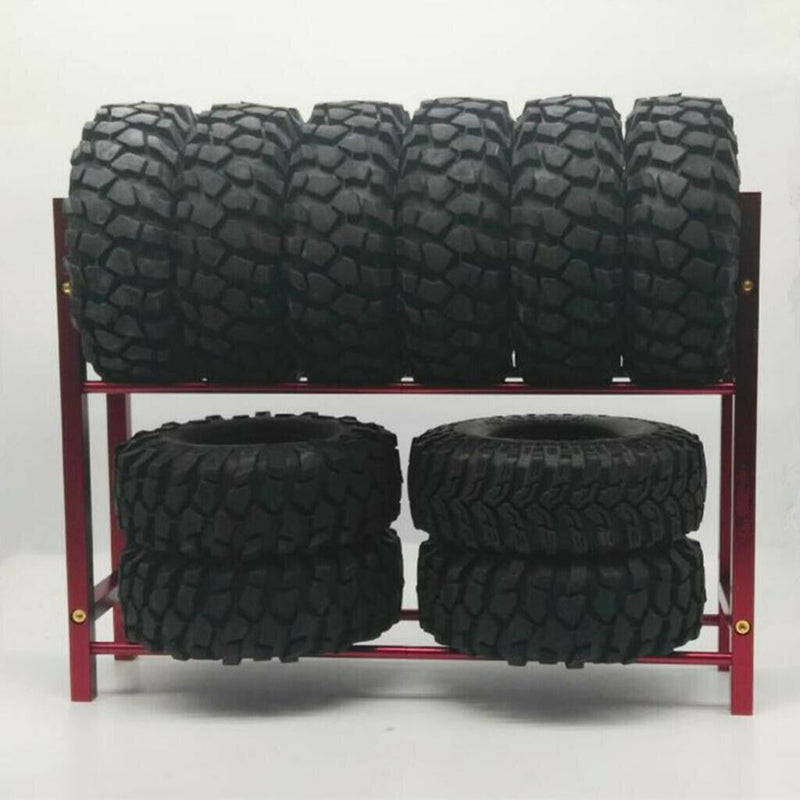 Aluminum Alloy Tire Rack Tire Wheel Storage Garage Shelf for 1/10 RC Car Rim