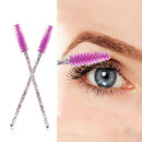 500x Disposable Eyelash Brushes Crystal Handle Eye Lash Extension Grafting