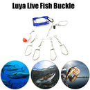 Steel Fishing Lock Live Fish Buckle Control Float Fishing Tool (Blue) A