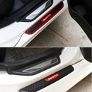 4Pcs Universal Car Door Sill Protector Carbon Fiber Door Anti-Wear Plate Co H8I7