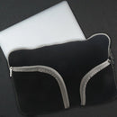 Zipper portable handbag For 13" Laptop Black   J8S9
