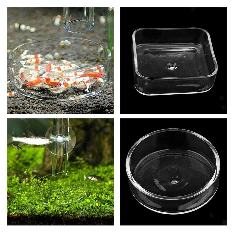 2Pcs Clear Fish Tank Fishes Container Useful Aquarium Pet Water Bowl Round
