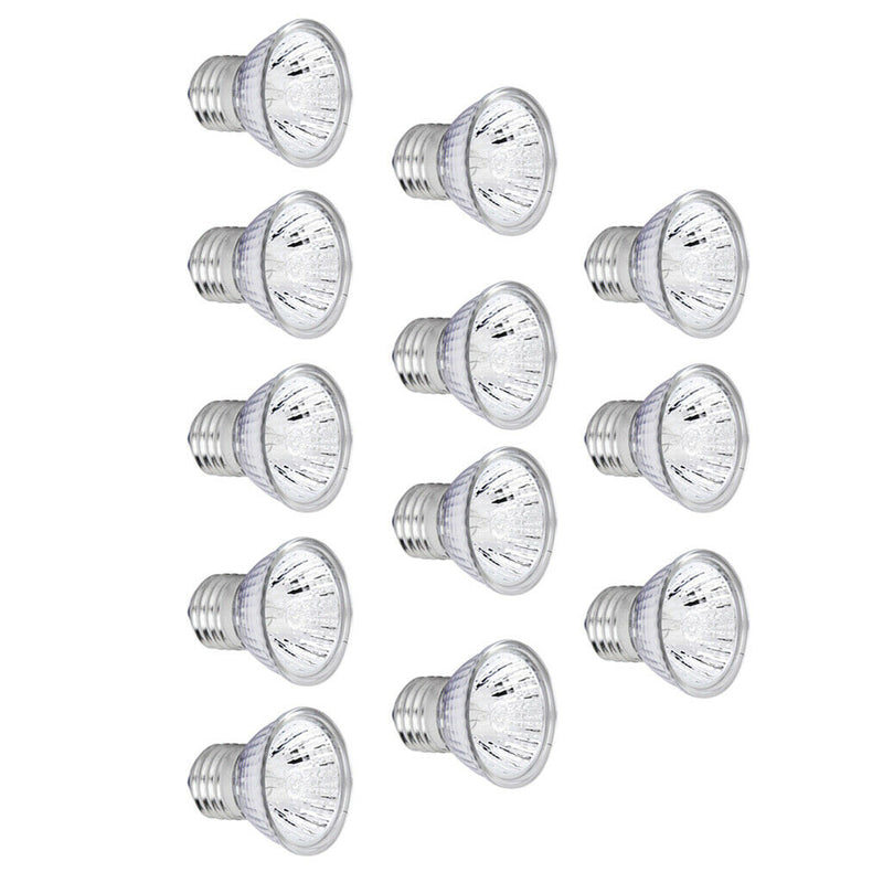12 x Mini 220V Reptile Halogen Bulb for Pet Coop Heater Chicken Lizard Turtle