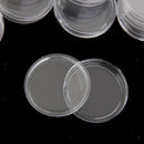 100PCS 40.6MM Round Coin Case Storage Box Plastic Coin Collecting Holder Acrylic