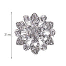 10pcs Flower Crystal Rhinestone Button DIY Wedding Dress Accessories