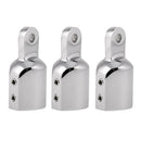 3Pcs Stainless Steel Pipe Eye End Cap Bimini Top Hardware