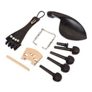 Ebony Wood Violin Musical Instrument Chinrest Pins Unit Full Kit Exquisite