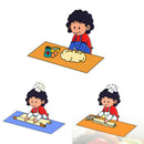 Wooden Handle Plastic Mini Rolling Pin Dough Roller DIY Baking Kitchen Tool Kids