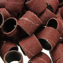 300PCS 1/4" Sanding Bands Drums Sleeves 80 120 240 Grits W/ 2 Mandrel