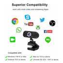 1080P Full HD USB Webcam w/ Microphone for Desktop PC/Laptop Video Calling