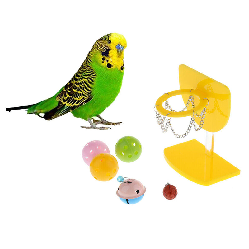 Mini Pet Birds Parrot Training Basketball Stand Intelligence Toys