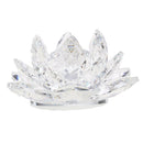 Large Crystal Lotus Flower Ornament with Gift Box, Feng Shui Decor Clear