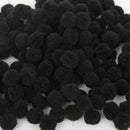 500Pcs Vibrant Colours Fluffy Small Craft Pompoms 18mm Black