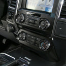 4Pcs Black Air Conditioner Audio Switch Knob Ring Cover Trim for Ford F150
