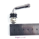 4pcs 90 Degrees Angle Bolt In Tubeless Chrome Plated Metal Tire Valve Stems