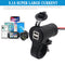 Waterproof Motorcycle Handlebar Charger 3.1A Dual USB Socket Power Adapter