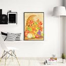5D DIY Pumpkin Flower Diamond Painting Full Round Drill Rhinestone Picture