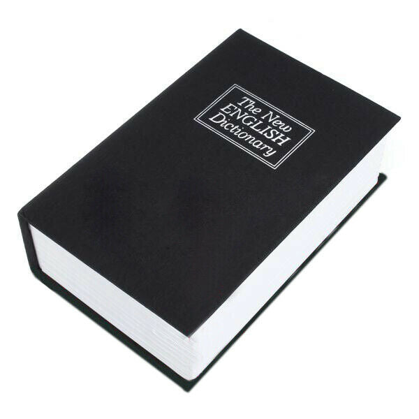 New Dictionary Book Secret Hidden Safe Key Lock Cash Money Jewellery Locker I2O7