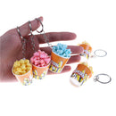 Creative Simulation Artificial Food Keychain Toycorn Bowlful Key Pendant LJ