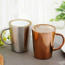 340 Ml Stainless Steel Copper Plated Coffee Cup Double Layers 304 High Temp C7Z1