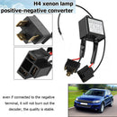 2PCS LED Negative Converter Polar Switch Harness Adaptor Reversed Polarity H4