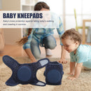 Baby Knee Pad Crawling Elbow Cushion Toddlers Kneecap Protector (Navy Blue) A