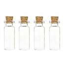 4pcs 10ML Mini Small Tiny Clear Cork Stopper Glass Bottles Vials Jars Kit