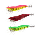3pcs Luminous Shrimp Fishing Lures Octupus Prawn Baits Jigs Hooks