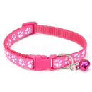 12PCS Dog Collars Pet Cat Puppy Buckle Nylon Collar with Bell 6 Colors T3Z9
