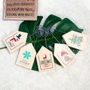 1 Set 5 Pcs Christmas Decorations Ornaments Christmas Print Wooden Notes Fo M7F6