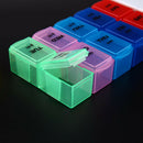 Detachable Pill Organizer Box Medication Reminder with Splitter Cutter