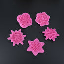 5pcs Snowflake Pattern Cutter Mold Sugarcraft Fondant Cake Decorating Tools