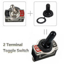5X Toggle Switch Heavy Duty 125V 20A SPST 2 Terminal Waterproof Car ATV OFF Q6K1