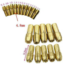 0.5-3.2mm 10 x Brass Metal Drill Collect Chuck Bits For Rotary O0B1 D6V9 4 G4B6