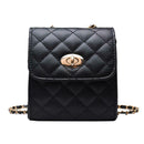 Fashion Messenger Bag Women PU Leather Shoulder Bags Small Purse (Black)