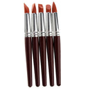 5x Silicone Rubber Shapers Clay Color Painting Brush Polymer Sculpting
