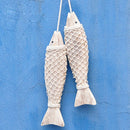 2x Coastal Art Design Hand Carved Wooden Marine   Wall Sculpture Decor S
