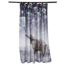 Waterproof Fabric Bathroom Shower Curtain Sheer Panel Decor 12 Hooks Bubble