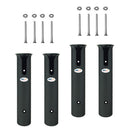 Black Boat Plastic Rod Holder 4 Tube Fishing Plastic Rod Holder Rack 4 Piece