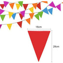 40m Colorful String Hanging Triangle Flag Polyester Party Banner Flags