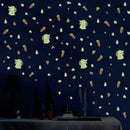 3pcs/set Luminous Rabbit Carrot Wall Stickers Waterproof Room Decor Decals