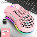 BM600 2.4GHz Rechargeable 1600DPI Adjustable Gamer Wireless Mouse (Pink)