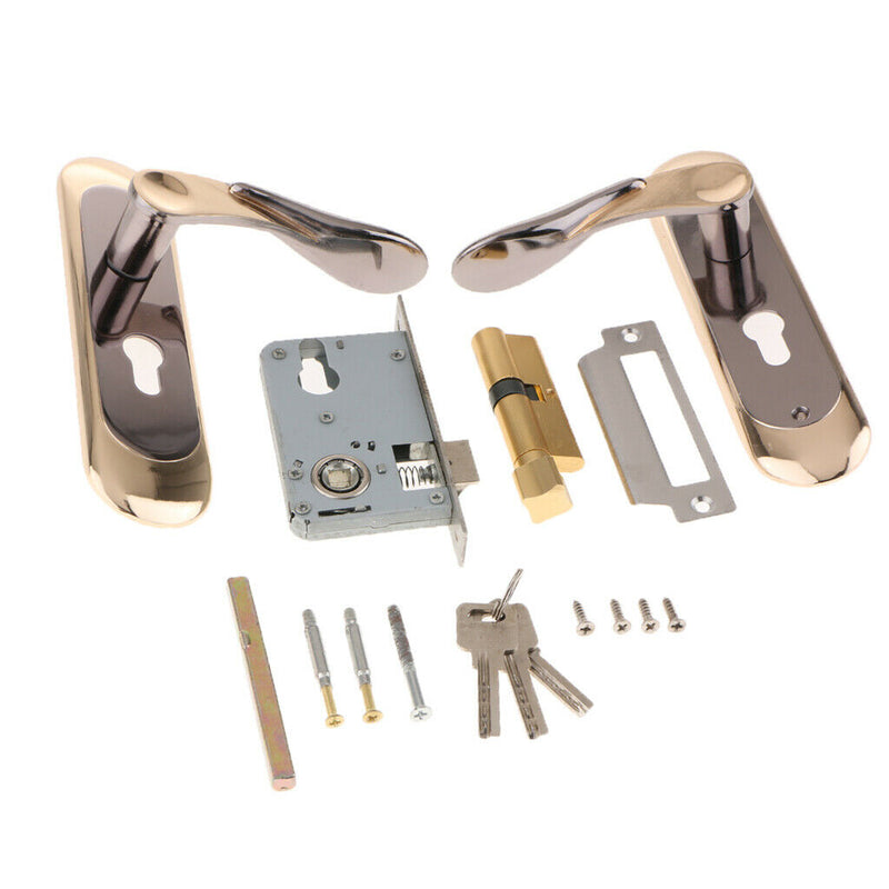Lever Handle Lock SET Home Front Door Bedroom Bathroom Entry Door Handle