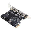 5 Gbps PCI Express to USB 3.0 Adapter Card Hub Splitter External Expansion, 4