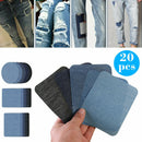 20pcs 5 Color Iron on Denim Fabric Patches for Clothing Jeans Repair Kit DIY