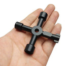 4-Way Utility Key Plumbing Radiator Bleed Gas Electric Meter Stop Cock Tap Metal
